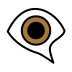 eye in speech bubble